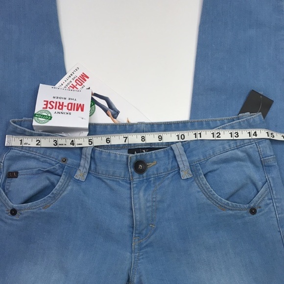 ARMANI EXCHANGE The Rider Mid-Rise Skinny  Women's Jean Sz 4 - Picture 7 of 9